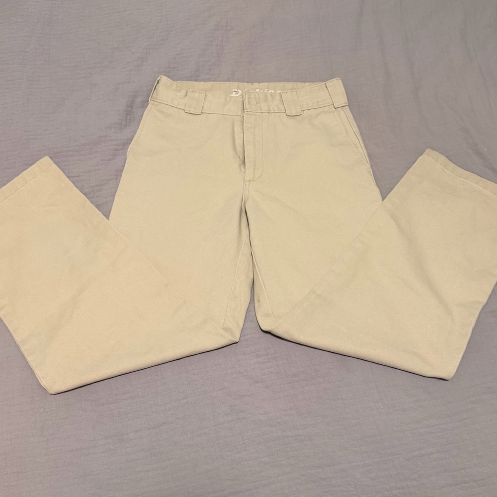 Dickies Khaki Worker Crop Roll Pants